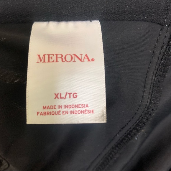 Merona One Piece Swimsuit XL 16-18 Black Adjustable Straps - Picture 6 of 7